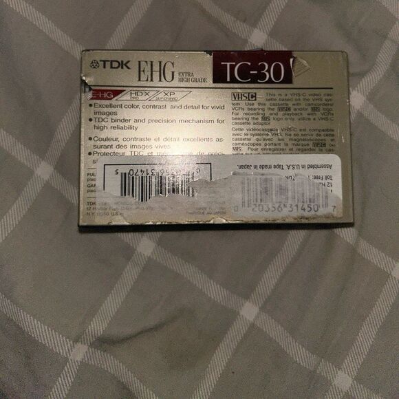 TDK TC-30 Extra High Grade Camcorder Recording Tape New Sealed - Picture 3 of 4